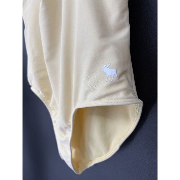 Abercrombie Kids Floral One-Piece Swimsuit Girls 13/14 Yellow Swimwear Beach - Picture 4 of 12